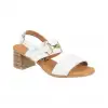 Sandalias de Vestir de Piel para Mujer con Tacón Ancho y Estribo Decorativo plantilla gel - KMN F-7001