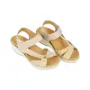 Sandalias de Piel con Cuña Media y Plantilla Extraíble para Mujer - Descanflex 18553