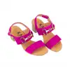 Sandalia de Tacón Medio con Hebilla Elegante bugambilla plantilla gel  KMN F-7001