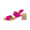 Sandalia de Tacón Medio con Hebilla Elegante bugambilla plantilla gel  KMN F-7001