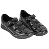 Sandalia Piel Velcro Negro Semicerrada Plana St. Gallent SANDINOF