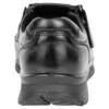 Sandalia Piel Velcro Negro Semicerrada Plana St. Gallent SANDINOF