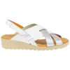 Sandalia Cuña Baja Piel Combinada Plantilla Gel KMN 2661