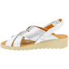Sandalia Cuña Baja Piel Combinada Plantilla Gel KMN 2661