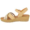 Sandalias de Cuña en Piel con Tiras Cruzadas y Plantilla Gel - Wikers T-90137