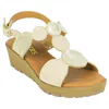 Sandalias de Piel para Mujer con Cuña y Plantilla de Gel - Wikers T-90863