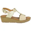 Sandalias de Piel para Mujer con Cuña y Plantilla de Gel - Wikers T-90863