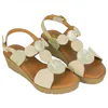 Sandalias de Piel para Mujer con Cuña y Plantilla de Gel - Wikers T-90863