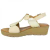 Sandalias de Piel para Mujer con Cuña y Plantilla de Gel - Wikers T-90863