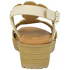 Sandalias de Piel para Mujer con Cuña y Plantilla de Gel - Wikers T-90863