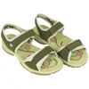 Sandalia Trekking Mujer Plana Piel Verde St. Gallen Genil 