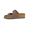 Sandalias Bio de Piel para Mujer con Doble Hebilla y Cuña de Corcho - Suver 130015