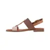 Sandalias Planas Mujer Piel Punta Cuadrada Wikers D29454