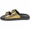 Sandalias Bio de Piel Trenzada Wikers para Mujer con Doble Hebilla - R-64787