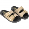 Sandalias Bio de Piel Trenzada Wikers para Mujer con Doble Hebilla - R-64787
