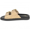 Sandalias Bio de Piel Trenzada Wikers para Mujer con Doble Hebilla - R-64787