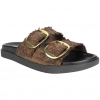 Sandalias Bio de Piel Trenzada Wikers para Mujer con Doble Hebilla - R-64787