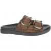 Sandalias Bio de Piel Trenzada Wikers para Mujer con Doble Hebilla - R-64787