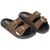 Sandalias Bio de Piel Trenzada Wikers para Mujer con Doble Hebilla - R-64787