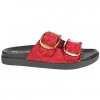 Sandalias Bio de Piel Trenzada Wikers para Mujer con Doble Hebilla - R-64787