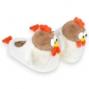 Pantufla Mujer Invierno Abierta Divertida Gallina D2428btmj