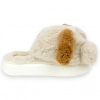 Pantufla Mujer Invierno Abierta Divertida Perrito D2431btdlg