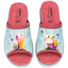 Zapatilla Plumaflex Abierta Pinki Caracol Estampado Rosa Plana 12404