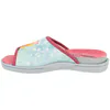 Zapatilla Plumaflex Abierta Pinki Caracol Estampado Rosa Plana 12404