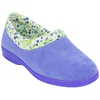 Zapatilla Cerrada Rizo Escotada Flores Plana Costa SOL88812