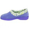 Zapatilla Cerrada Rizo Escotada Flores Plana Costa SOL88812