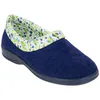 Zapatilla Cerrada Rizo Escotada Flores Plana Costa SOL88812