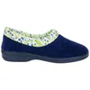 Zapatilla Cerrada Rizo Escotada Flores Plana Costa SOL88812