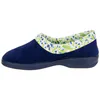 Zapatilla Cerrada Rizo Escotada Flores Plana Costa SOL88812
