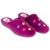Zapatilla Descalza Cuña Baja Flores Granate Alcalde 5562