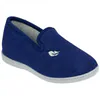 Zapatilla de Casa Cerrada Rizo Azul Marino Plana Plumaflex 12344