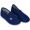 Zapatilla de Casa Cerrada Rizo Azul Marino Plana Plumaflex 12344