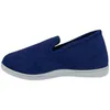 Zapatilla de Casa Cerrada Rizo Azul Marino Plana Plumaflex 12344