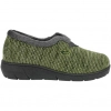 Zapatilla Casa Cerrada Verde Cuña Media Plumaflex 14238 Copete Twist