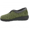 Zapatilla Casa Cerrada Verde Cuña Media Plumaflex 14238 Copete Twist