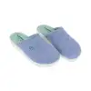 Zapatilla Casa Mujer Abierta Rizo Verano Plumaflex 80009 Azul