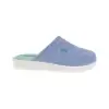 Zapatilla Casa Mujer Abierta Rizo Verano Plumaflex 80009 Azul