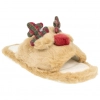 Zapatillas Descalzas Casa Hombre Planas Reno Navidad Marrón Xixitiao 
