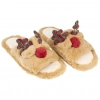 Zapatillas Descalzas Casa Hombre Planas Reno Navidad Marrón Xixitiao 