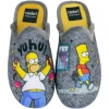 Zapatilla de Casa Descalza Gris Estampado Dibujos Plana 954-60