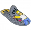 Zapatilla de Casa Descalza Gris Estampado Dibujos Plana 954-60
