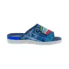 Zapatillas de Casa Verano Hombre Azul Abiertas Estilo Pinki Estampado Surf Plumaflex 12240