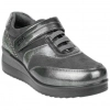 Zapato Casual Plomo de Cuña Media Velcro y Elásticos Mysoft 25M573