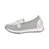 Zapato Doctor Cutillas  tipo Mocasín Mujer Verano Blanco y Camel Estribo Plantilla Extraible 82555