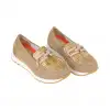 Zapato Doctor Cutillas  tipo Mocasín Mujer Verano Blanco y Camel Estribo Plantilla Extraible 82555