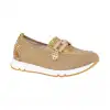 Zapato Doctor Cutillas  tipo Mocasín Mujer Verano Blanco y Camel Estribo Plantilla Extraible 82555